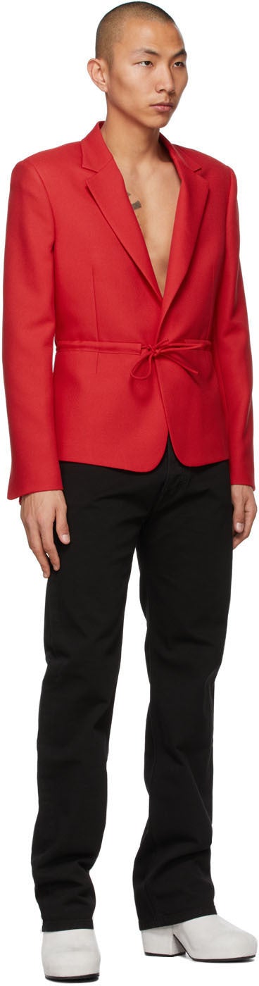 Random Identities Red Tie Blazer