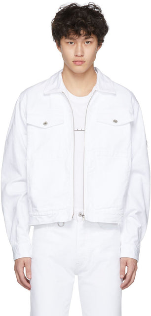 Random Identities White Denim Jacket - Identité aléatoire Veste en jean blanc - 무작위 ID 화이트 데님 재킷