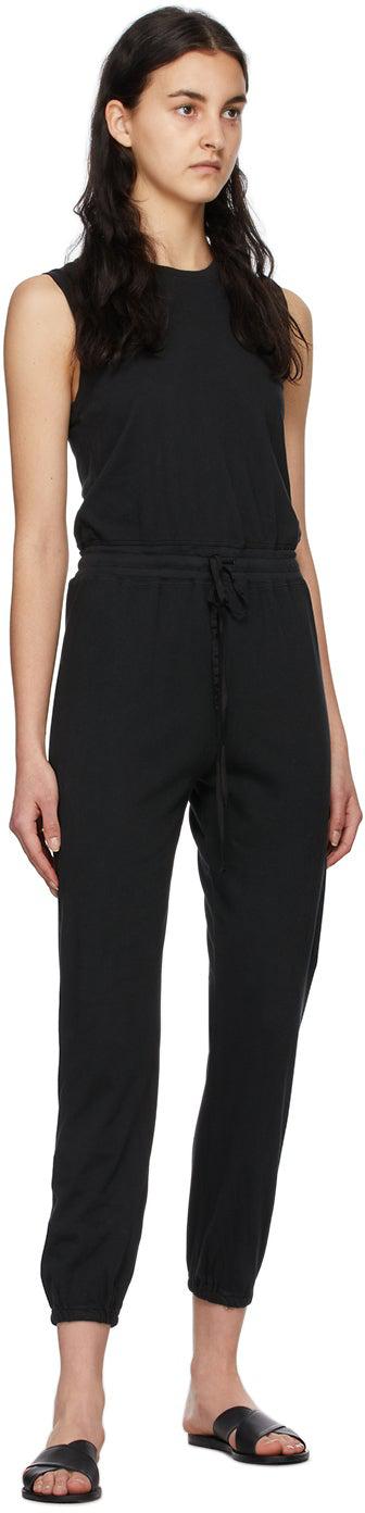 Raquel Allegra Black Classic Jersey Jumpsuit