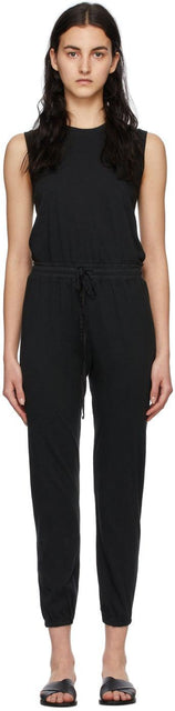 Raquel Allegra Black Classic Jersey Jumpsuit - Jumpsuit de Jersey classique noir Raquel Allegra - Raquel Allegra 검은 고전 유니폼 Jumpsuit.