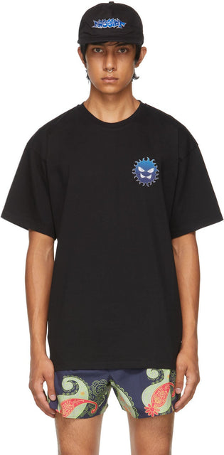 Rassvet Black Angry Sun T-Shirt - T-shirt de soleil en colère noir Rassvet - rassvet 검은 화가 태양 티셔츠