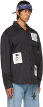 Rassvet Black Graphic Patches Shirt