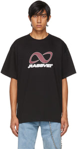 Rassvet Black Logo Graphic T-Shirt - T-shirt graphique de logo noir Rassvet - Rassvet 검은 로고 그래픽 티셔츠