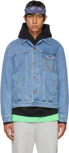 Rassvet Blue Denim Graffiti Jacket - Veste de graffitis en denim bleu rassvet - Rassvet 블루 데님 낙서 재킷