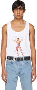 Rassvet Grey Graphic Print Tank Top - Tapot d'impression graphique gris gris Rassvet - Rassvet 회색 그래픽 인쇄 탱크 탑