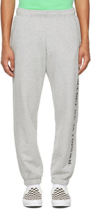 Rassvet Grey Logo Print Sweatpants - Pantalon de survêtement d'impression de logo gris Rassvet - Rassvet 회색 로고 인쇄 스웨트 팬츠