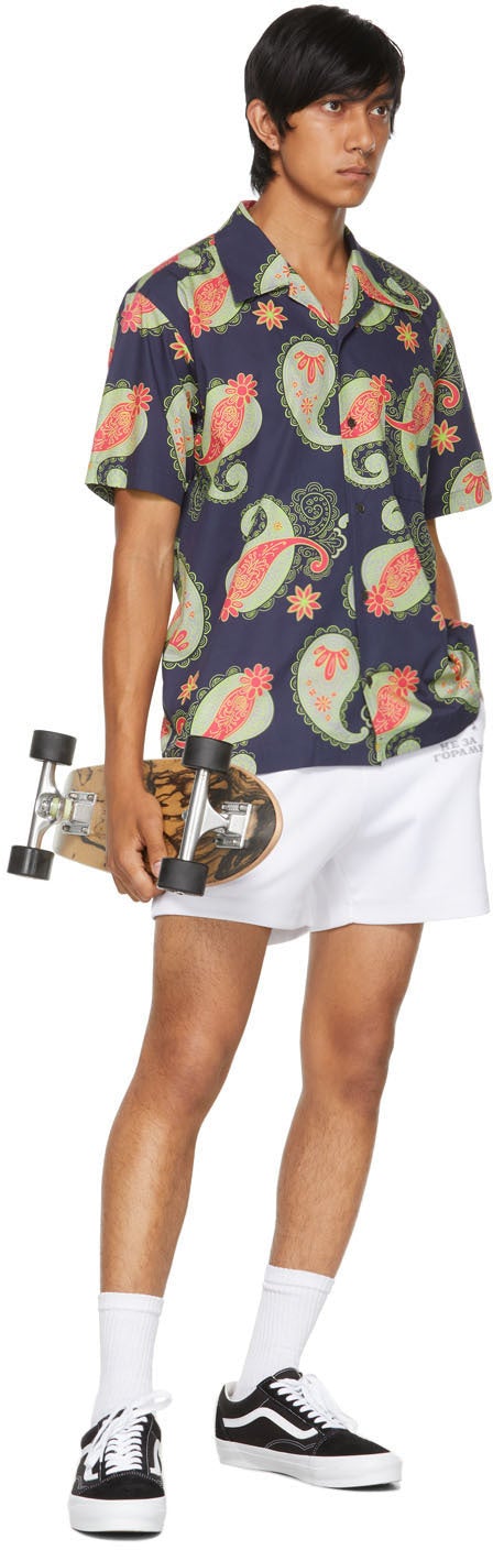 Rassvet Navy Graphic Print Paisley Short Sleeve Shirt