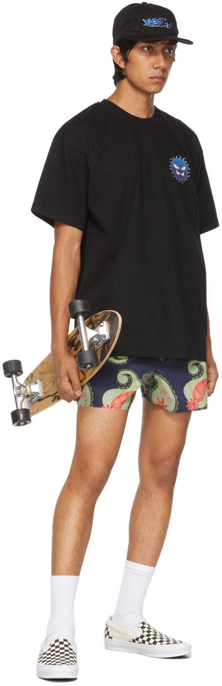Rassvet Navy Graphic Print Shorts