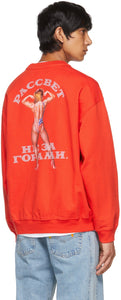 Rassvet Red Graphic Print Sweatshirt