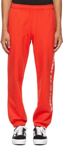 Rassvet Red Logo Print Sweatpants - Pantalon de survêtement d'impression de logo rouge Rassvet - Rassvet Red Logo 인쇄 스웨트 팬츠