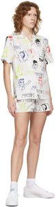 Rassvet White Graphic Print Shorts
