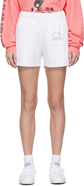 Rassvet White Logo Graphic Shorts - Short graphique de logo blanc Rassvet - Rassvet 흰색 로고 그래픽 반바지