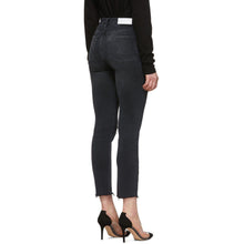 Re/Done Black High Rise Ankle Crop Jeans