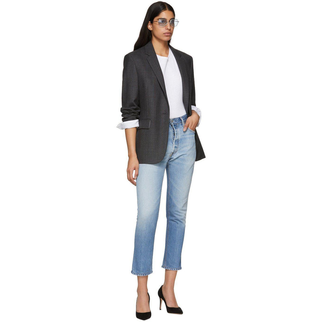 Re/Done Indigo Levi's Edition High-Rise Ankle Crop Jeans - Re / DONE Edition d'Indigo Levi's Edition De Haute hauteur des jeans de la cheville - 다시 / 완료 인디고 레비의 에디션 고층 발목 자르기 청바지