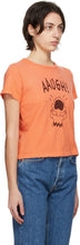 Re/Done Orange Peanuts Edition Classic 'Aaugh' T-Shirt