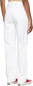 Re/Done White High Rise Loose Jeans