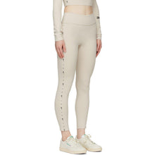 Reebok By Victoria Beckham Beige 7/8 Logo Leggings