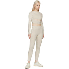 Reebok By Victoria Beckham Beige 7/8 Logo Leggings - Reebok de Victoria Beckham Beige 7/8 Logo Leggings - Victoria Beckham Beige 7/8 로고 레깅스에 의해 Reebok