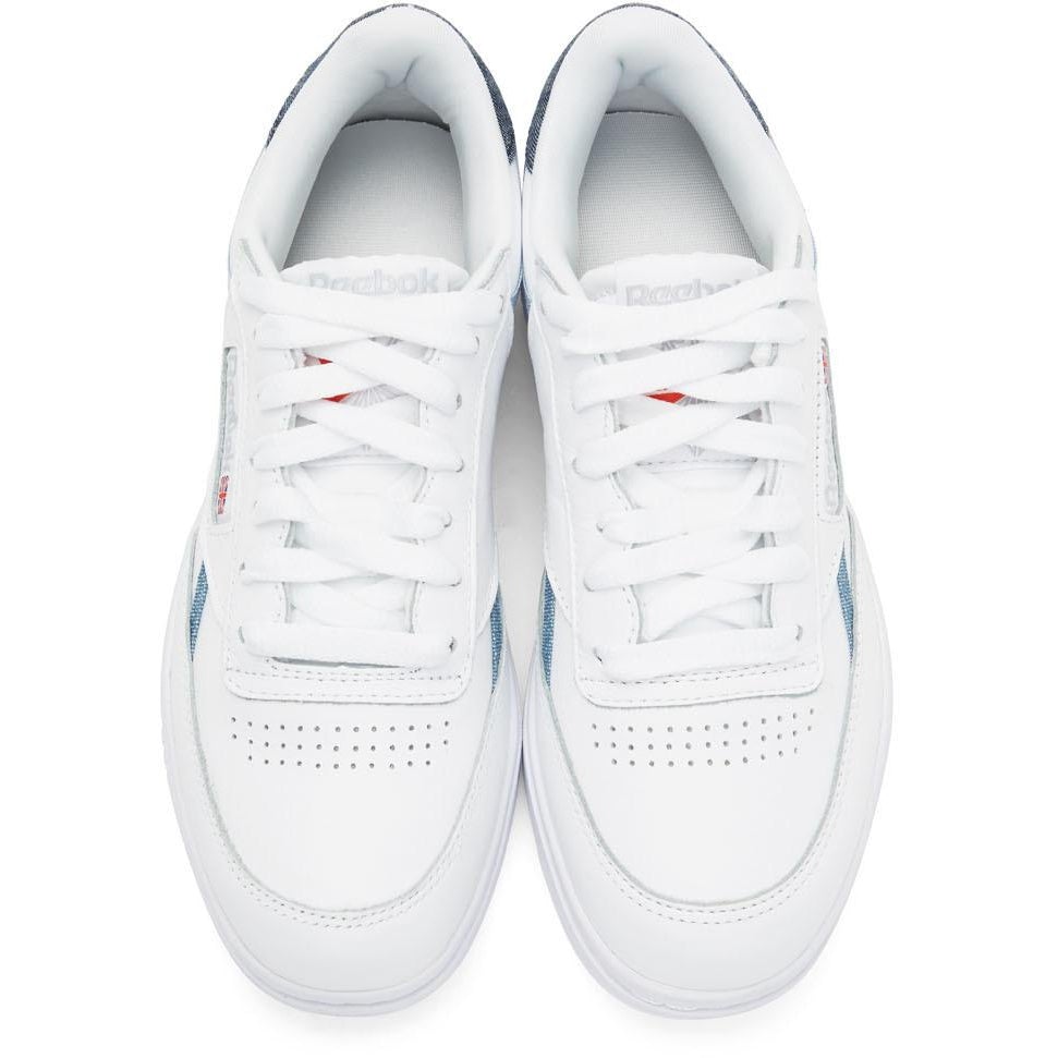 Reebok Classics White Denim Club C Double Sneakers