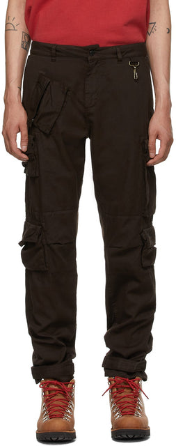 Reese Cooper Brown Lightweight Cotton Cargo Pants - Pantalon de cargaison en coton léger brun de Reese Cooper - Reese Cooper 갈색 경량 코튼 카고 바지