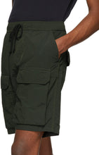 Reese Cooper Green Nylon Cargo Shorts