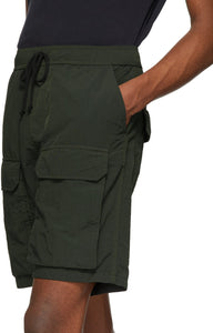Reese Cooper Green Nylon Cargo Shorts