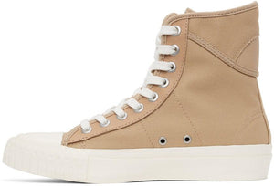 Regulation Yohji Yamamoto Beige Canvas High-Top Sneakers