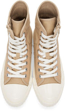 Regulation Yohji Yamamoto Beige Canvas High-Top Sneakers