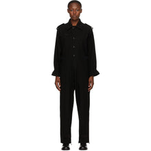 Regulation Yohji Yamamoto Black Wool R-Overall Jumpsuit