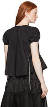 Renli Su Black Cotton Washed T-Shirt