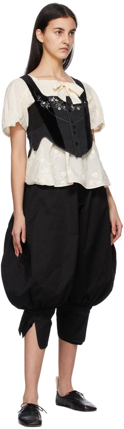 Renli Su Off-White Embroidered Bow T-Shirt