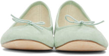 Repetto Green Suede Cendrillon Ballerina Flats