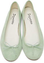 Repetto Green Suede Cendrillon Ballerina Flats