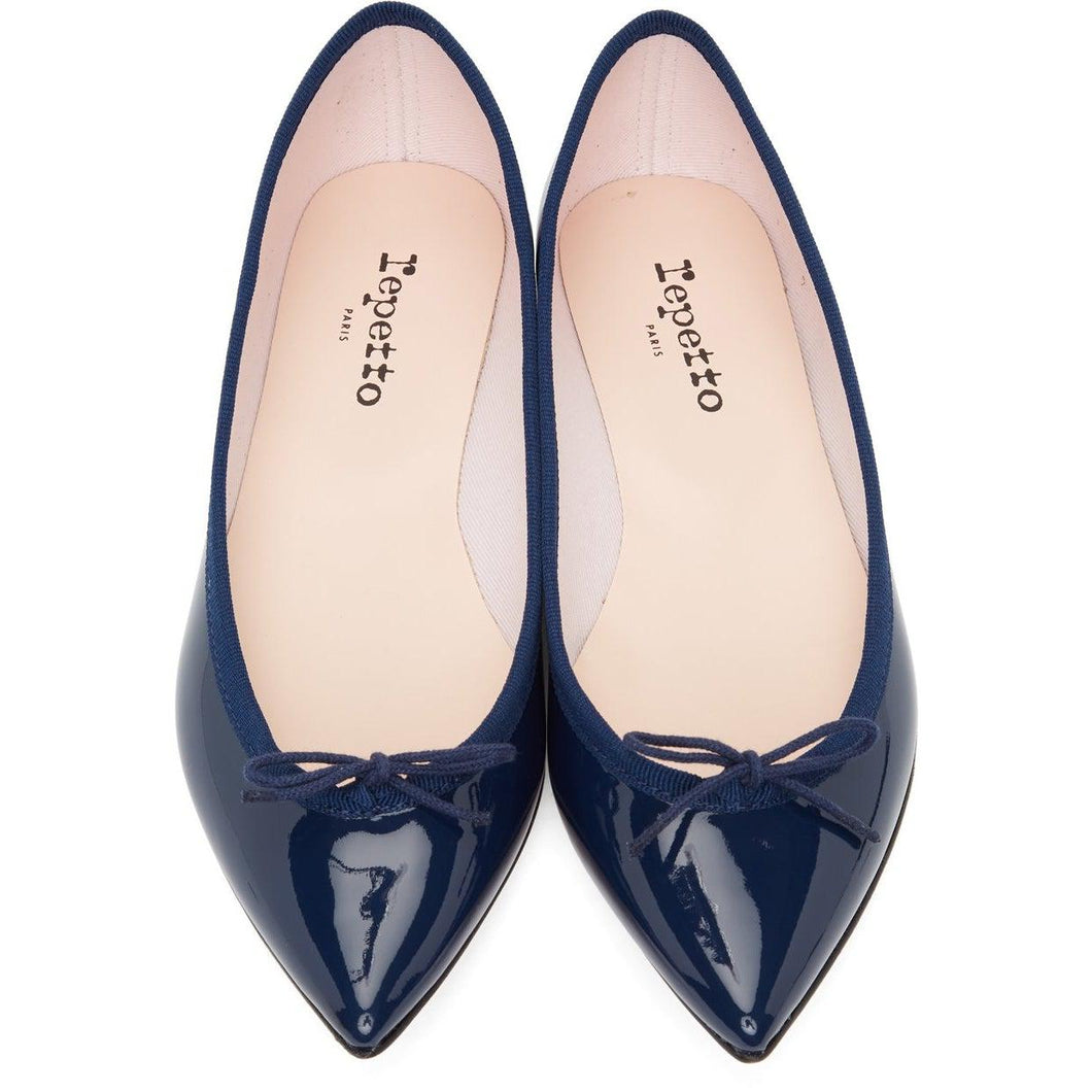 Repetto Navy Patent Brigette Ballerina Flats