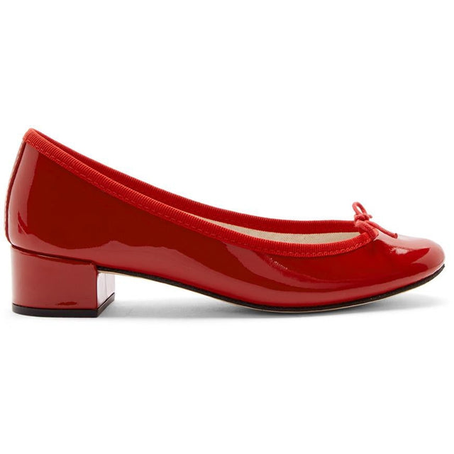 Repetto Red Patent Camille Ballerina Heels - Repetto Talons Ballerina Camille Camille Camille - REPETTO 레드 특허 Camille 발레리나 발 뒤꿈치