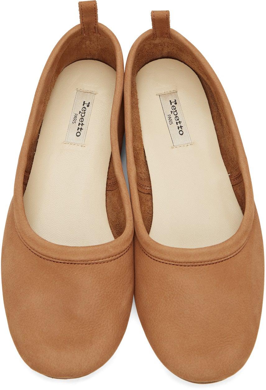 Repetto Tan Romeo Ballerina Flats