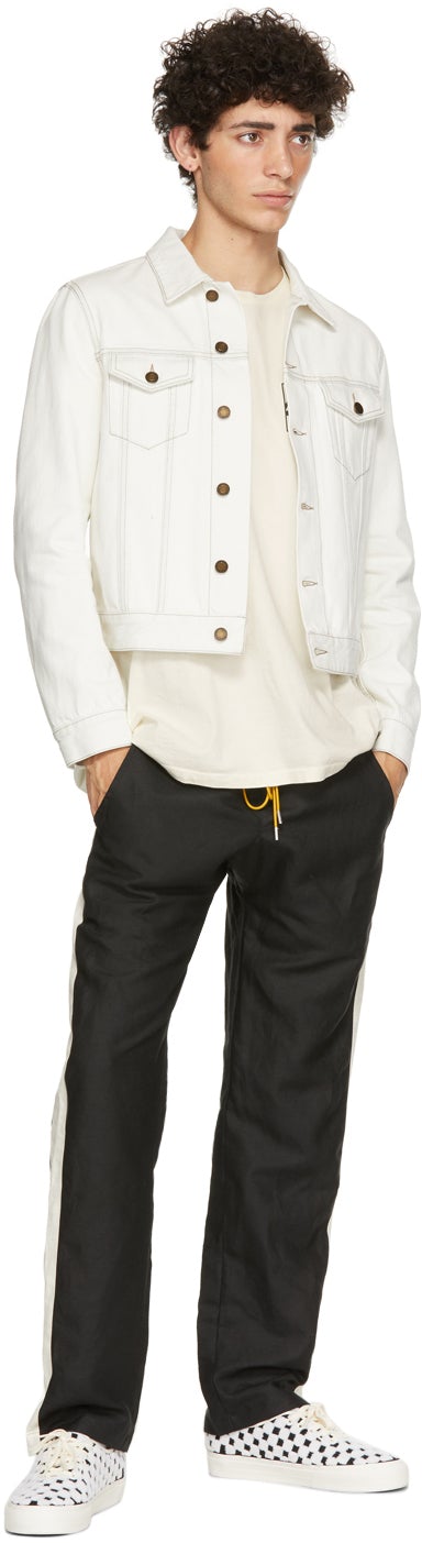 Rhude Black Collegiate Track Trousers