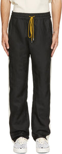 Rhude Black Collegiate Track Trousers - Pantalon Rhude Black Collegiate Track - Rhude Black Collegiate 트랙 바지