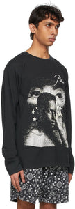Rhude Black Graphic Beauty Long Sleeve T-Shirt