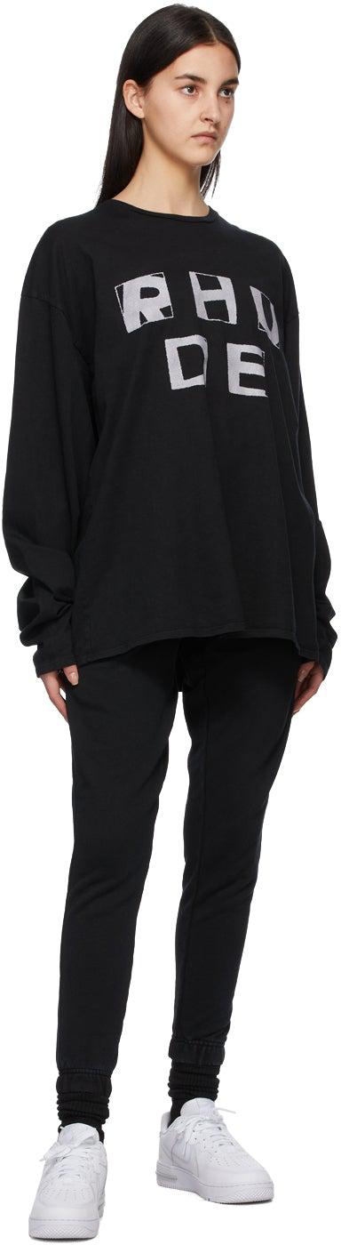 Rhude Black Haus Long Sleeve T-Shirt