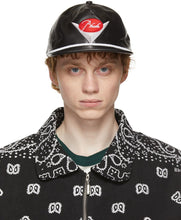 Rhude Black Leather Classic Cap - Capuchon classique en cuir noir rhude - Rhude Black Leather Classic Cap.