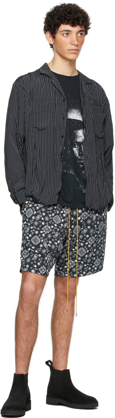 Rhude Black Striped Trooper Shirt