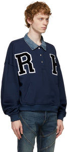 Rhude Blue Collegiate Sweatshirt
