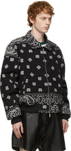 Rhude SSENSE Exclusive Black Bandana Bomber Jacket