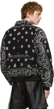Rhude SSENSE Exclusive Black Bandana Bomber Jacket