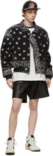 Rhude SSENSE Exclusive Black Bandana Bomber Jacket