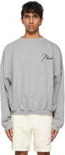 Rhude SSENSE Exclusive Grey Rheverse Sweatshirt - Sweat surshirt gris exclusif de Rhude Ssense - Rhude Ssense 독점적 인 회색의 균열 셔츠