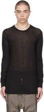 Rick Owens Black Basic Long Sleeve T-Shirt - T-shirt à manches longues Basic Basic Rick Owens - Rick Owens 블랙 기본 긴 소매 티셔츠