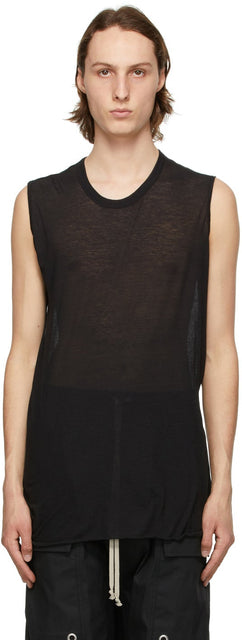 Rick Owens Black Basic Tank Top - Rick Owens Black Basic Débardeur - 릭 오웬스 블랙 기본 탱크 탑