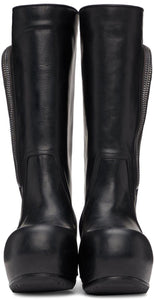 Rick Owens Black Bauhaus Ballast Biker Boots